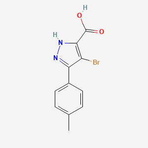 4-bromo-3-(4-methylphenyl)-1H-pyrazole-5-carboxylic acid