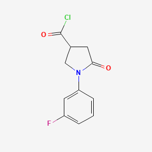 1-(3-Fluorophenyl)-5-oxo-3-pyrrolidinecarbonyl chloride