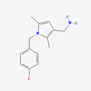 {[1-(4-fluorobenzyl)-2,5-dimethyl-1H-pyrrol-3-yl]methyl}amine