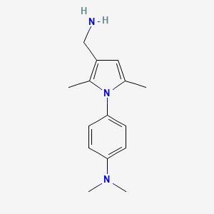 4-[3-(aminomethyl)-2,5-dimethylpyrrol-1-yl]-N,N-dimethylaniline