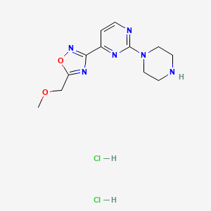 4-[5-(Methoxymethyl)-1,2,4-oxadiazol-3-yl]-2-piperazin-1-ylpyrimidine dihydrochloride