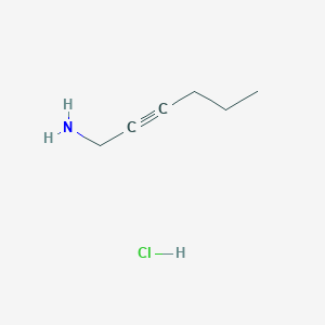 molecular formula C6H12ClN B14401841 Hex-2-yn-1-amine;hydrochloride CAS No. 88211-51-2