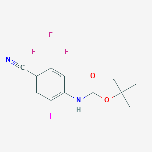tert-butyl N-[4-cyano-2-iodo-5-(trifluoromethyl)phenyl]carbamate