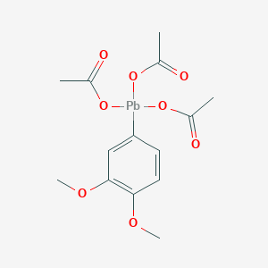 molecular formula C14H18O8Pb B14401894 Tris(acetyloxy)(3,4-dimethoxyphenyl)plumbane CAS No. 85656-27-5