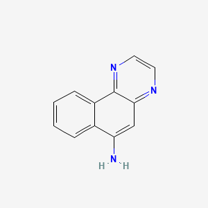 molecular formula C12H9N3 B14401899 Benzo(f)quinoxalin-6-amine CAS No. 87790-98-5