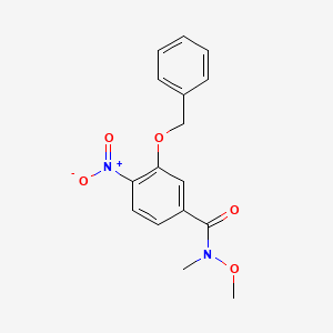 3-(Benzyloxy)-N-methoxy-N-methyl-4-nitrobenzamide