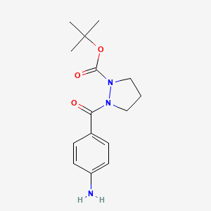 Tert-butyl 2-(4-aminobenzoyl)-1-pyrazolidinecarboxylate