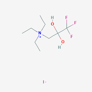 molecular formula C9H19F3INO2 B14401962 N,N,N-Triethyl-3,3,3-trifluoro-2,2-dihydroxypropan-1-aminium iodide CAS No. 89725-59-7