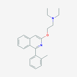 molecular formula C22H26N2O B14401990 N,N-Diethyl-2-{[1-(2-methylphenyl)isoquinolin-3-yl]oxy}ethan-1-amine CAS No. 89707-34-6