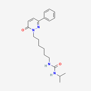 molecular formula C20H28N4O2 B14402043 N-[6-(6-Oxo-3-phenylpyridazin-1(6H)-yl)hexyl]-N'-propan-2-ylurea CAS No. 88421-26-5