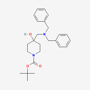tert-butyl 4-[(dibenzylamino)methyl]-4-hydroxytetrahydro-1(2H)-pyridinecarboxylate