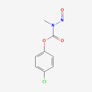 molecular formula C8H7ClN2O3 B14402164 Carbamic acid, methylnitroso-, 4-chlorophenyl ester CAS No. 84954-57-4