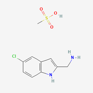 molecular formula C10H13ClN2O3S B1440218 (5-Chloro-1H-indol-2-yl)methanamine methanesulfonate CAS No. 1158412-84-0