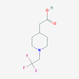 molecular formula C9H14F3NO2 B1440220 [1-(2,2,2-Trifluoroethyl)piperidin-4-yl]acetic acid CAS No. 1159983-47-7