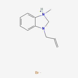 molecular formula C11H15BrN2 B14402210 1-Methyl-3-(prop-2-en-1-yl)-2,3-dihydro-1H-benzimidazol-1-ium bromide CAS No. 88346-06-9