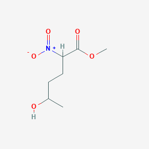 molecular formula C7H13NO5 B14402248 Methyl 5-hydroxy-2-nitrohexanoate CAS No. 88238-92-0