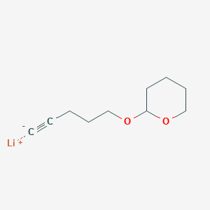 molecular formula C10H15LiO2 B14402267 lithium;2-pent-4-ynoxyoxane CAS No. 85168-38-3