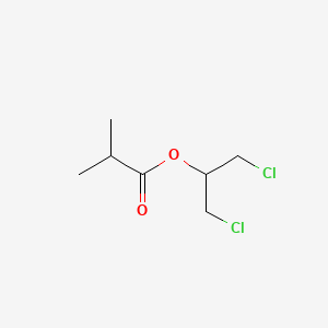 molecular formula C7H12Cl2O2 B14402288 Propanoic acid, 2-methyl-, 2-chloro-1-(chloromethyl)ethyl ester CAS No. 88606-66-0