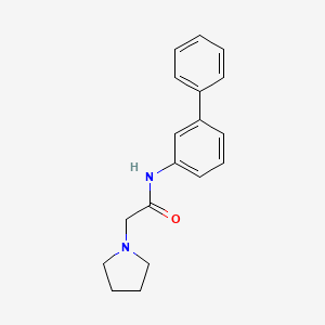 molecular formula C18H20N2O B14402292 N-([1,1'-Biphenyl]-3-yl)-2-(pyrrolidin-1-yl)acetamide CAS No. 89473-75-6
