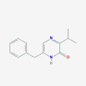 molecular formula C14H16N2O B144023 6-Benzyl-3-isopropyl-2(1H)-pyrazinone CAS No. 170713-71-0
