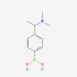 molecular formula C10H16BNO2 B1440233 (4-(1-(Dimethylamino)ethyl)phenyl)boronic acid CAS No. 1142944-79-3