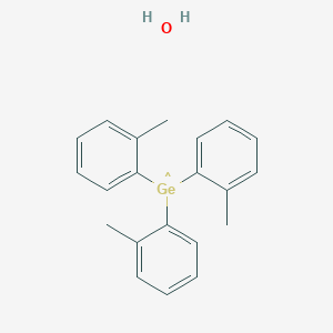 molecular formula C21H23GeO B14402369 Tris(2-methylphenyl)germyl--water (1/1) CAS No. 88225-89-2