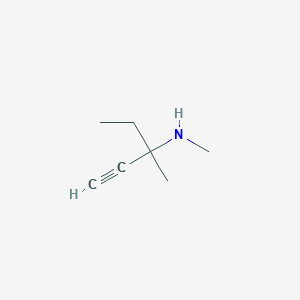 molecular formula C7H13N B14402378 N,3-Dimethylpent-1-yn-3-amine CAS No. 88461-58-9