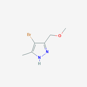 molecular formula C6H9BrN2O B1440240 4-bromo-3-(methoxymethyl)-5-methyl-1H-pyrazole CAS No. 1287752-78-6