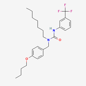 molecular formula C26H35F3N2O2 B14402428 N-[(4-Butoxyphenyl)methyl]-N-heptyl-N'-[3-(trifluoromethyl)phenyl]urea CAS No. 88452-08-8