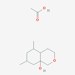 molecular formula C13H24O4 B14402430 Acetic acid;5,7-dimethyl-1,3,4,4a,5,6,7,8-octahydroisochromen-8a-ol CAS No. 89467-11-8