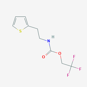 molecular formula C9H10F3NO2S B1440247 2,2,2-trifluoroethyl N-[2-(thiophen-2-yl)ethyl]carbamate CAS No. 1197974-36-9