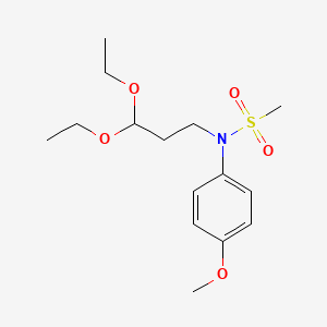 molecular formula C15H25NO5S B14402479 N-(3,3-Diethoxypropyl)-N-(4-methoxyphenyl)methanesulfonamide CAS No. 88131-58-2
