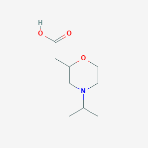 molecular formula C9H17NO3 B1440250 (4-Isopropylmorpholin-2-yl)acetic acid CAS No. 1177278-97-5