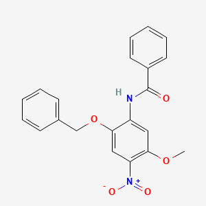 molecular formula C21H18N2O5 B14402517 N-[2-(Benzyloxy)-5-methoxy-4-nitrophenyl]benzamide CAS No. 88380-59-0