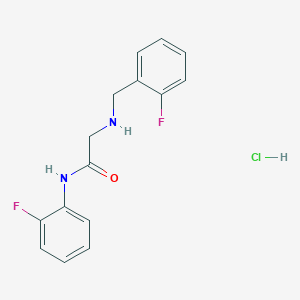 molecular formula C15H15ClF2N2O B1440253 N-(2-fluorophenyl)-2-{[(2-fluorophenyl)methyl]amino}acetamide hydrochloride CAS No. 1181458-16-1