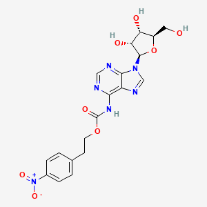 molecular formula C19H20N6O8 B14402542 Adenosine, N-[[2-(4-nitrophenyl)ethoxy]carbonyl]- CAS No. 88121-73-7