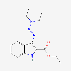 molecular formula C15H20N4O2 B14402585 Ethyl 3-(3,3-diethyltriazan-1-ylidene)-3H-indole-2-carboxylate CAS No. 89607-72-7