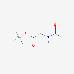 molecular formula C7H15NO3Sn B14402603 N-{2-Oxo-2-[(trimethylstannyl)oxy]ethyl}acetamide CAS No. 86407-94-5