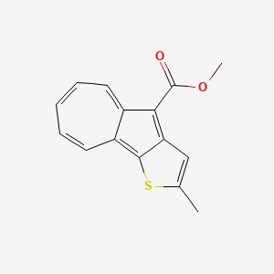 molecular formula C15H12O2S B14402609 Methyl 2-methylazuleno[1,2-B]thiophene-4-carboxylate CAS No. 88498-77-5