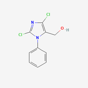 molecular formula C10H8Cl2N2O B1440262 (2,4-二氯-1-苯基-1H-咪唑-5-基)甲醇 CAS No. 1193389-00-2