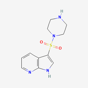 B1440263 1-{1H-pyrrolo[2,3-b]pyridine-3-sulfonyl}piperazine CAS No. 1193387-41-5