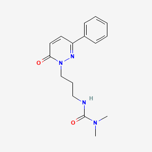 molecular formula C16H20N4O2 B14402646 N,N-Dimethyl-N'-[3-(6-oxo-3-phenylpyridazin-1(6H)-yl)propyl]urea CAS No. 87666-30-6