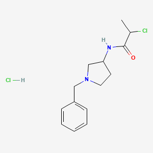 N-(1-benzylpyrrolidin-3-yl)-2-chloropropanamide hydrochloride