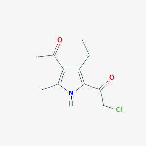 1-(4-acetyl-3-ethyl-5-methyl-1H-pyrrol-2-yl)-2-chloroethan-1-one