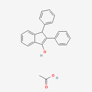 molecular formula C23H20O3 B14402724 acetic acid;2,3-diphenyl-3H-inden-1-ol CAS No. 89624-50-0