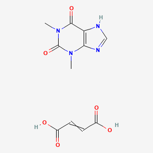 molecular formula C11H12N4O6 B14402725 but-2-enedioic acid;1,3-dimethyl-7H-purine-2,6-dione CAS No. 88262-96-8