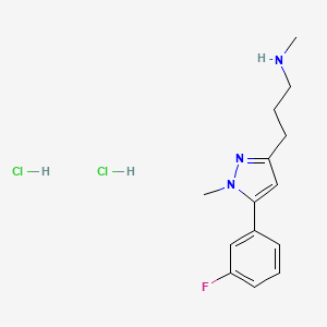 {3-[5-(3-fluorophenyl)-1-methyl-1H-pyrazol-3-yl]propyl}(methyl)amine dihydrochloride
