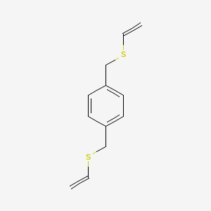 molecular formula C12H14S2 B14402768 1,4-Bis[(ethenylsulfanyl)methyl]benzene CAS No. 86887-89-0