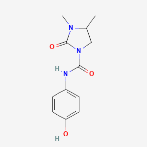 molecular formula C12H15N3O3 B14402825 N-(4-Hydroxyphenyl)-3,4-dimethyl-2-oxoimidazolidine-1-carboxamide CAS No. 89645-76-1
