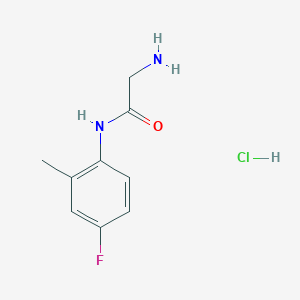 molecular formula C9H12ClFN2O B1440283 N~1~-(4-Fluoro-2-methylphenyl)glycinamide hydrochloride CAS No. 1046757-29-2